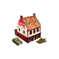 WW2 Normandy Restaurant PREPAINTED 15mm