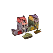 WW2 Normandy Townhouse 1 (Prepintado)15mm