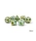 Marble Mega-hedral Green/dark green 7-Die Set