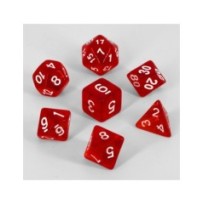 Dados Acrílicos D&D Transparentes Rojo -- Preorder --