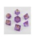 Dados Acrílicos D&D Morado Transparente Núcleo Ojo Móvil -- Preorder --