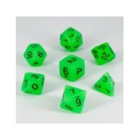 Dados Acrílicos D&D Fosforescentes Verde -- Pre-pedido --