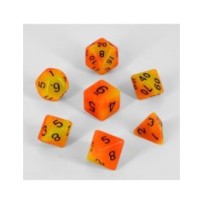 Dados Acrílicos D&D Fosforescentes Naranja Y Amarillo -- Preorder --