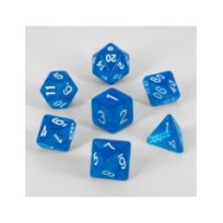 Dados Acrílicos D&D Transparentes Azul -- Pre-pedido --