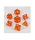 Dados Acrílicos D&D Transparentes Naranja -- Pre-pedido --