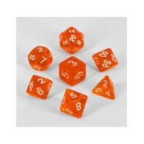 Dados Acrílicos D&D Transparentes Naranja -- Pre-pedido --