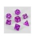 Dados Acrílicos D&D Transparentes Morado -- Pre-pedido --