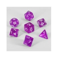 Dados Acrílicos D&D Transparentes Morado