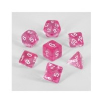 Dados Acrílicos D&D Transparentes Rosa