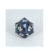 Dado Metal D&D 20 Caras Negro Azul -- Preorder --