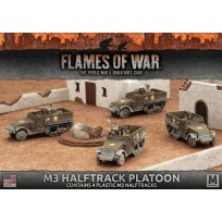 M3 Halftrack Transport Platoon (4) Plastic